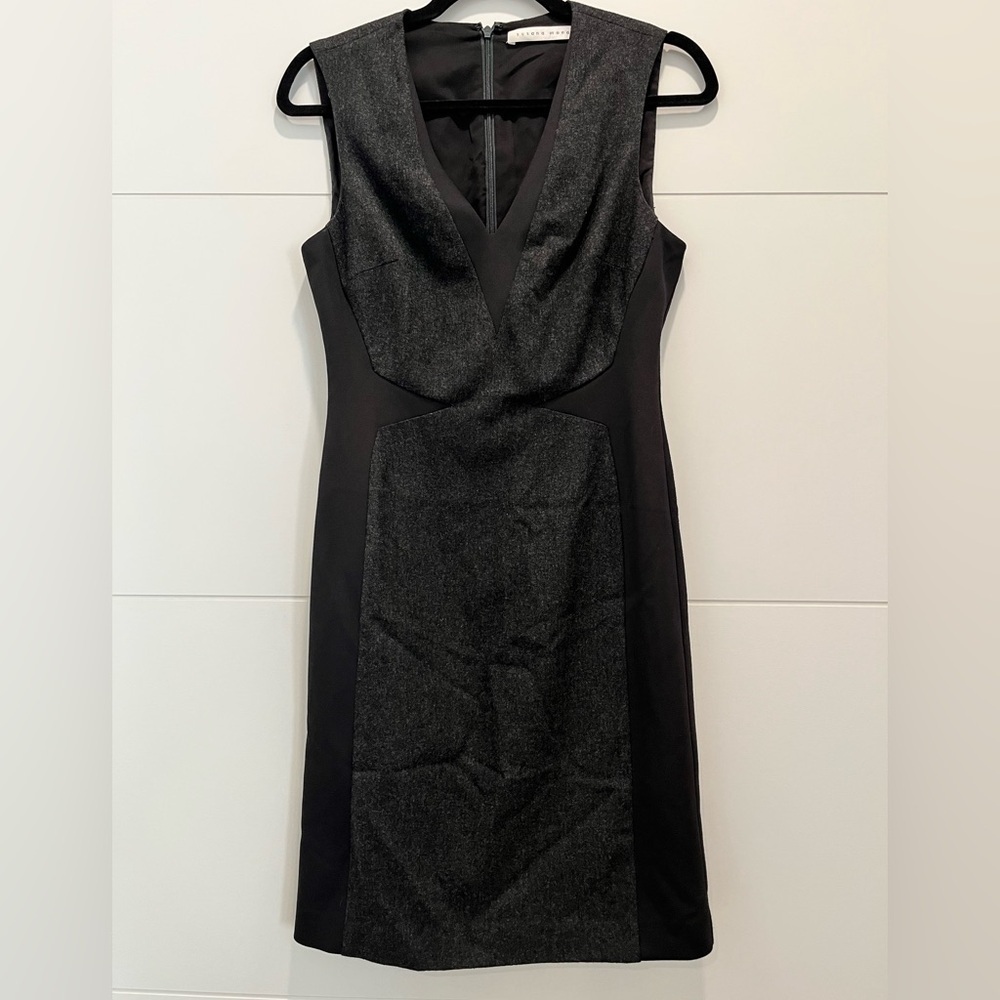 Black and Grey Wool Blend Susana Monaco Sleeveless Interview Dress Size 4